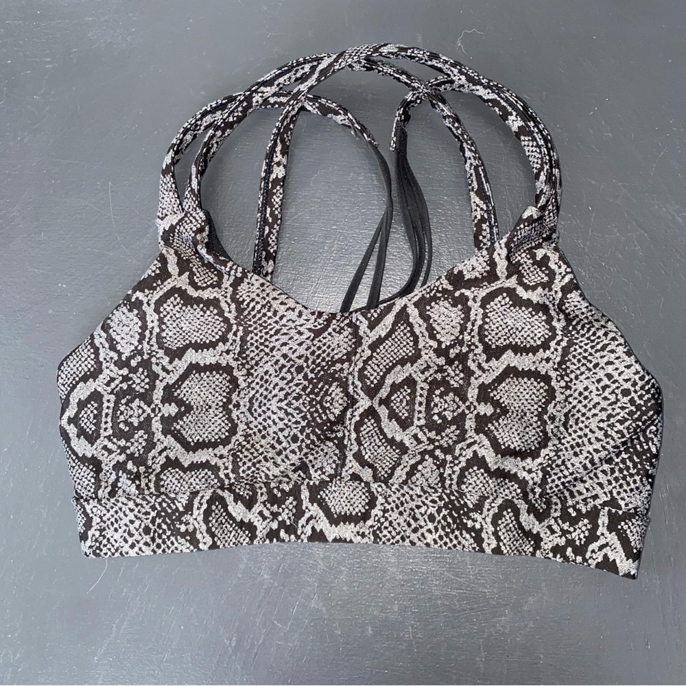 Snake print sports bra